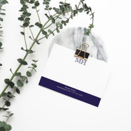 基本的なクリーンイニシャルホワイトダークブルー ポストイット