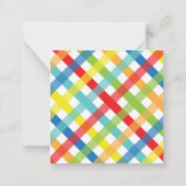 基本的なクロスデザインのギフト同封カード ノートカード (裏面)