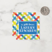 基本的なクロスデザインのギフト同封カード ノートカード (正面/裏面インサイチュ)