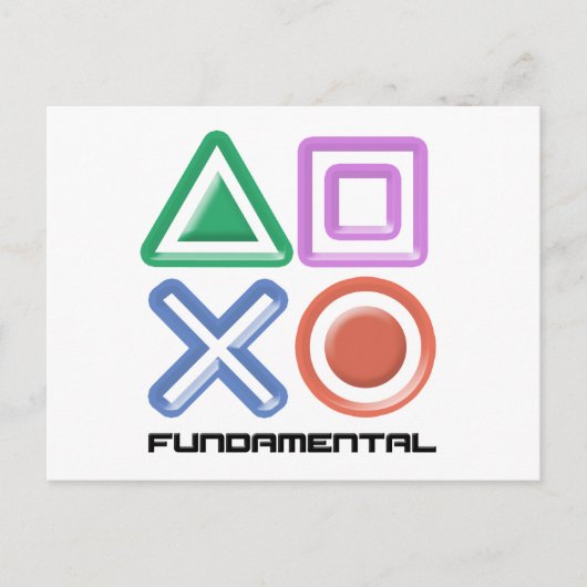 基本的なゲームシンボル ポストカード (正面)