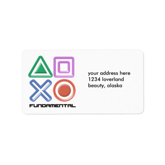 基本的なゲームシンボル ラベル (正面)