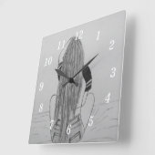 基本的なシック壁時計 スクエア壁時計 (傾斜)