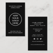 基本的なシンプルビジネス企業のロゴソーシャルメディア 名刺 (正面/裏面)