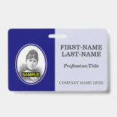 基本的なスタッフ/社員肖像バッジ バッジ (裏面)