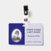 基本的なスタッフ/社員肖像バッジ バッジ (正面 （クリップ付）)