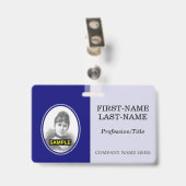 基本的なスタッフ/社員肖像バッジ バッジ (裏面 （クリップ付）)