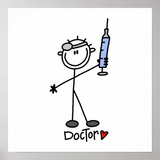 基本的なスティック図形医師 ポスター (正面)