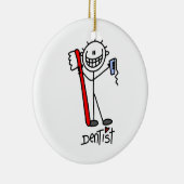 基本的なスティック図歯科医 セラミックオーナメント (右)