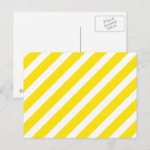 基本的なストライプ1の黄色 ポストカード (正面/裏面)