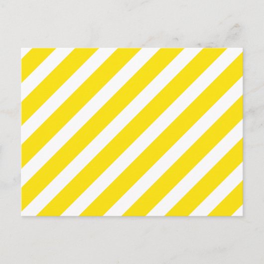 基本的なストライプ1の黄色 ポストカード (正面)