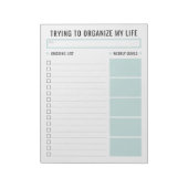 基本的なタスク一覧の編集可能な引き裂き日遠くにプランナー ノートパッド (回転)