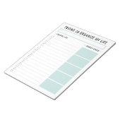 基本的なタスク一覧の編集可能な引き裂き日遠くにプランナー ノートパッド (アングル)