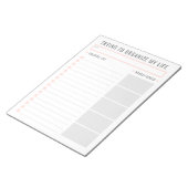 基本的なタスク一覧の編集可能な引き裂き日遠くにプランナー ノートパッド (アングル)