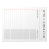 基本的なタスク一覧の編集可能な引き裂き日遠くにプランナー ノートパッド (正面)