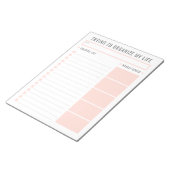 基本的なタスク一覧の編集可能な引き裂き日遠くにプランナー ノートパッド (アングル)