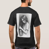 基本的なダークシャツ「空のボトル、無限の冒険 Tシャツ (裏面)