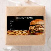 基本的なテンプレートの名刺 ハンバーガー ラベル (インサイチュ)