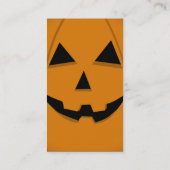 基本的なハロウィーンのカボチャのちょうちんの形のデザイン 名刺 (裏面)