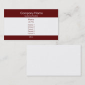 基本的なバーガンディ及び白 名刺 (正面/裏面)