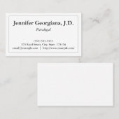 基本的なパラリーガルの名刺 名刺 (正面/裏面)