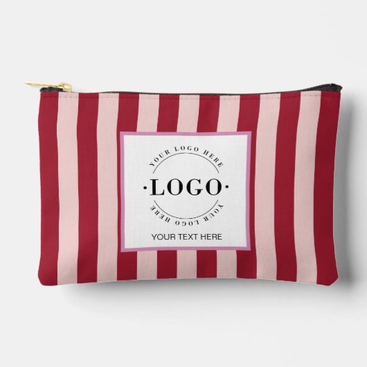 基本的なビジネスロゴあなたの会社のプロモーションギフト アクセサリーポーチ (正面)