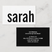 基本的なファンキーブラックおよびホワイトのビジネス・カード 名刺 (正面/裏面)