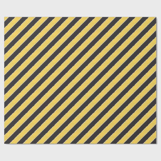 基本的なブラック金ゴールドストライプのクフェイクリズムクリスマス ラッピングペーパー (フラット)