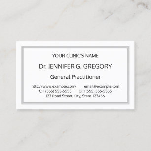 基本的なヘルスケアシンプルスペシャリスト・ビジネス・カード 名刺