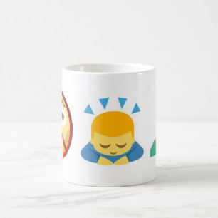 基本的なマグEmoji: 恐れは、祈ります曲がりません コーヒーマグカップ