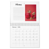 基本的なミニマルカスタムリストフォトカレンダー（メモ付き） カレンダー (2月 2026)