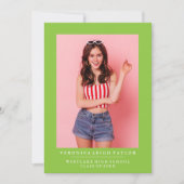 基本的なミニマル写真卒業発表 招待状 (正面)