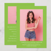 基本的なミニマル写真卒業発表 招待状 (正面/裏面)