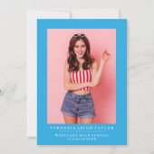 基本的なミニマル写真卒業発表 招待状 (正面)