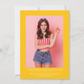 基本的なミニマル写真卒業発表 招待状 (正面)