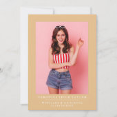 基本的なミニマル写真卒業発表 招待状 (正面)