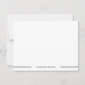 基本的なミニマル白黒文房具 ノートカード (正面)