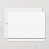 基本的なミニマル白黒文房具 ノートカード (裏面)