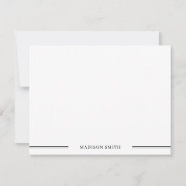 基本的なミニマル白黒文房具 ノートカード