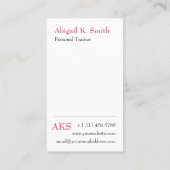 基本的なモダンなデザインのいちごの氷のカスタム色 名刺 (裏面)