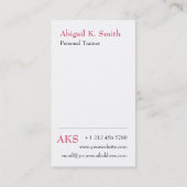 基本的なモダンなデザインのいちごの氷のカスタム色 名刺 (裏面)