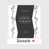 基本的なモダンキッチンミニマルパントリーJARラベル シール (シート)