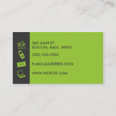 基本的なモダン2色のモノグラム 名刺 (裏面)