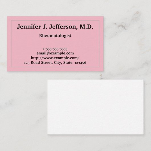 基本的なリュウマチ医の名刺 名刺 (正面/裏面)