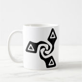 基本的な三矢(黒) コーヒーマグカップ (左)