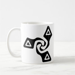 基本的な三矢(黒) コーヒーマグカップ