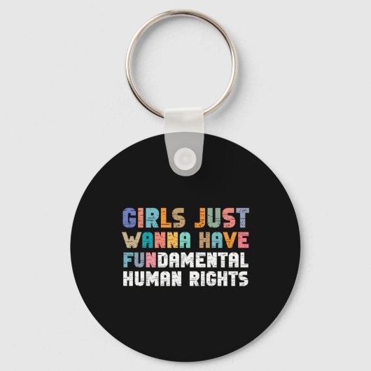 基本的な人権フェミニスを持ちたい キーホルダー (正面)