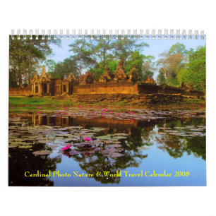 基本的な写真による旅行および自然のカレンダー2008年 カレンダー