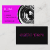 基本的な写真撮影の名刺(マゼンタ) 名刺 (正面/裏面)