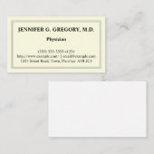 基本的な医者の名刺 名刺 (正面/裏面)