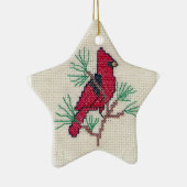 基本的な十字のステッチ セラミックオーナメント (右)